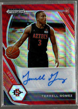 2021-22 Prizm Draft Picks Prizms Red #27 Terrell Gomez Auto /199