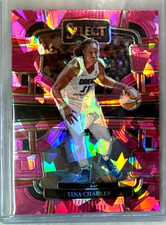 Tina Charles 2024 Panini WNBA Select Pink Cracked Ice Prizm -#83 Atlanta Dream