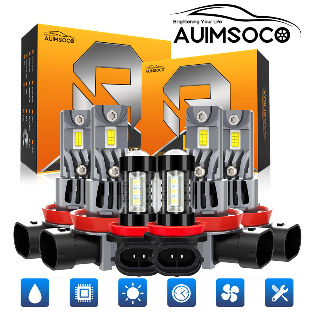 LED Headlight Hi Lo Beam Fog Light Bulbs For Nissan Altima Sedan 2007-2019