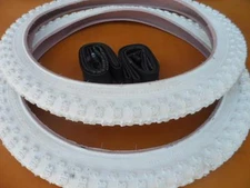 New Bicycle Tires and Tubes 20 x 2.125 Fits 1.75 1.95 White BMX 20" Bike MX3