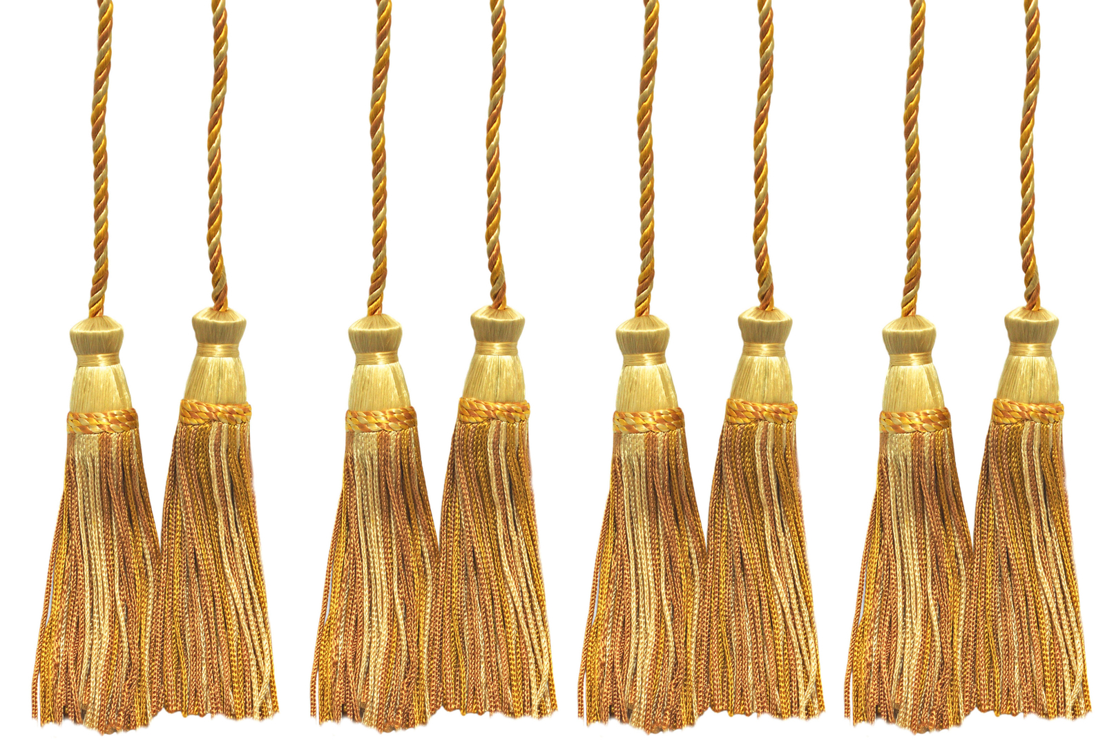 Curtain Tieback, Style# CDCT, Color# 510 - Yellow Beige Gold [Set of 4]