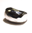 925 Sterling Silver White Hammered Hollow Dome Ring 7.7g Size 7 — photo 8