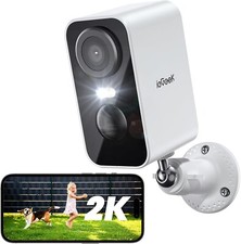 ieGeek 2K Outdoor Wireless Security Camer Indoor Rechargeable Battery CCTV Cam
