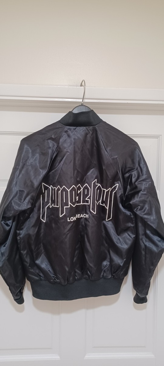 JUSTIN BIEBER PURPOSE TOUR LongBeach JACKET Sz S ADULTS | eBay