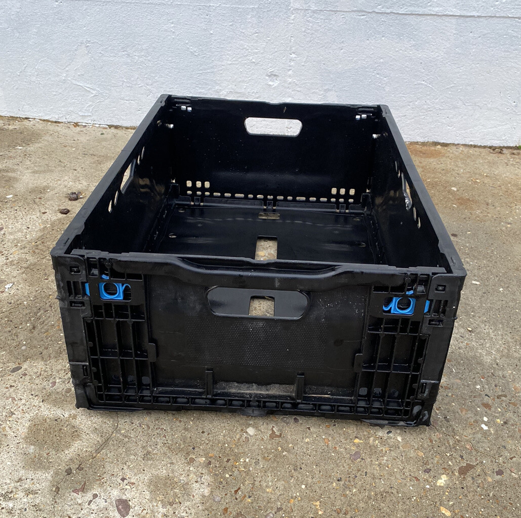 10 x Collapsible Plastic Storage Boxes Flatpack Space Saving 60 x 40