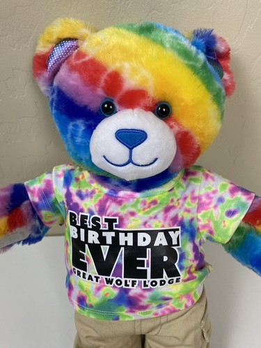 Build-a-Bear (BaB)- 25th Anniversary Rainbow Bear With Best Birthday Ever Outfit - Picture 3 of 7