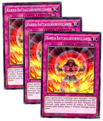 Spielset 3X WUT SCHLACHT AUFSEHER auf Italienisch DUEA-IT068 Gemeinde YUGIOH