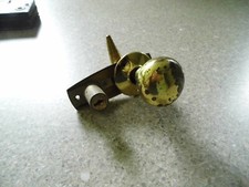 Vintage Hardware - Cabinet knob Latch with Yale locking plate missing Key