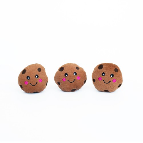 Zippy Paws Miniz Squeaker Dog Toys - 3-Pack of Cookies - Picture 1 of 2