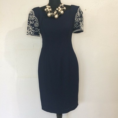 dark blue vintage dress