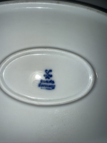Vintage Blue Onion Serving Platter Bavaria Germany Porcelain China Blue & White - Picture 6 of 6