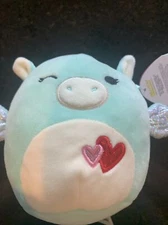 (NEW) Squishmallows Palasha The Teal 5 inch Dragon NEW With Tags Kellytoy