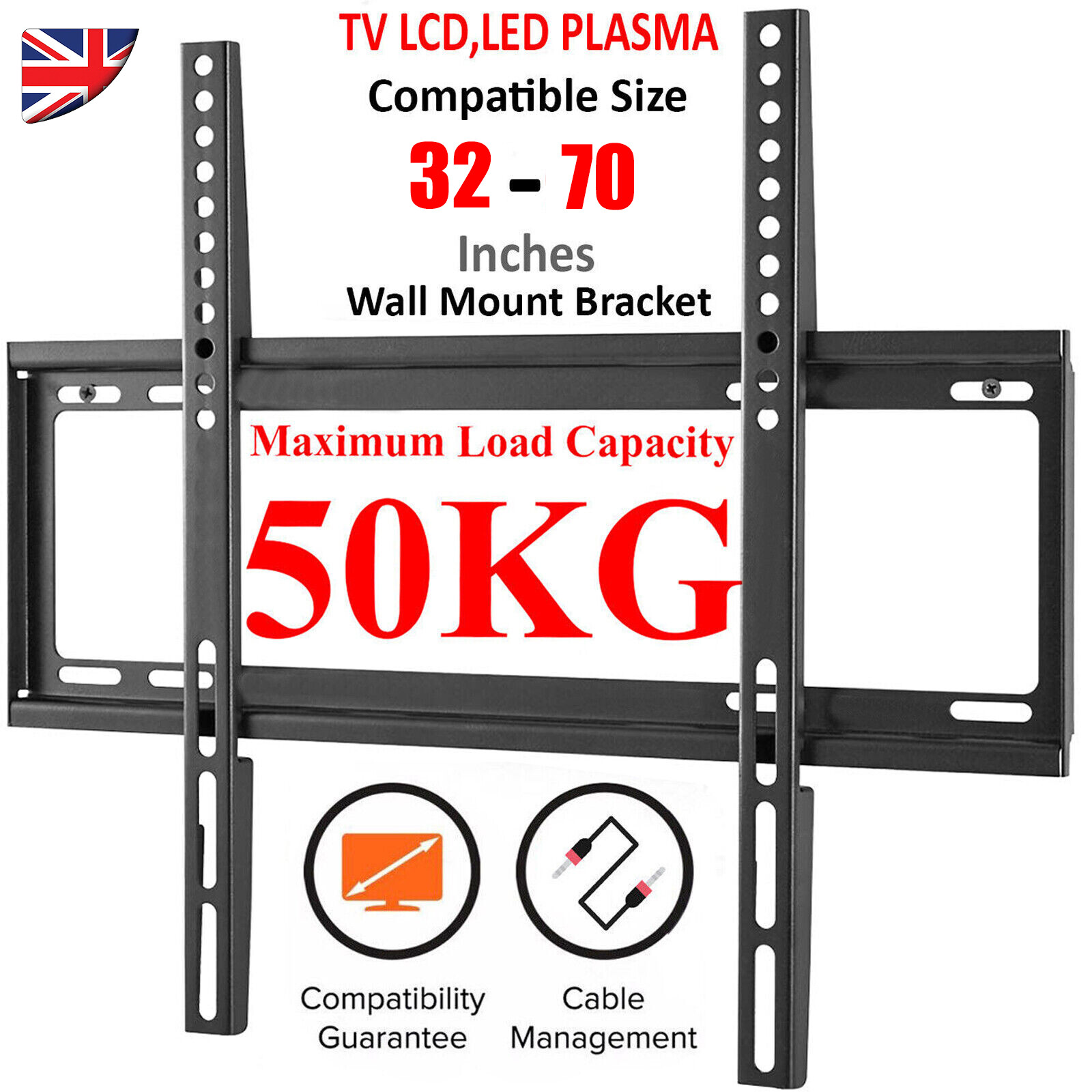 Smart TV Wall Bracket Mount Stand Samsung LG 32 40 42 43 49 50 55 60 65