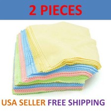 2 pieces MICROFIBER cloth Eyeglass Cleaning Camera LCD Screen Sunglass