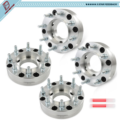 (4) 2'' 6x135 to 8x170 Hubcentirc 14x1.5 Wheel Adapters For Ford F-150 Expedition