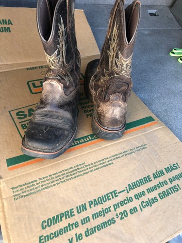 Pluma de clasificación Ariat 9D para hombre bota occidental punta cuadrada caramelo crunch vaquero - Imagen 4 de 12