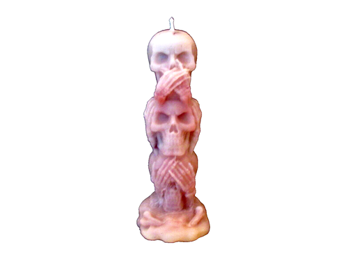see no evil, hear no evil, speak no evil 5 1/2 in. tall CANDLE handmade (FOX)