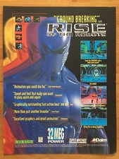 Rise of the Robots SNES Super Nintendo 1990's Vintage Poster Ad Art Print Rare