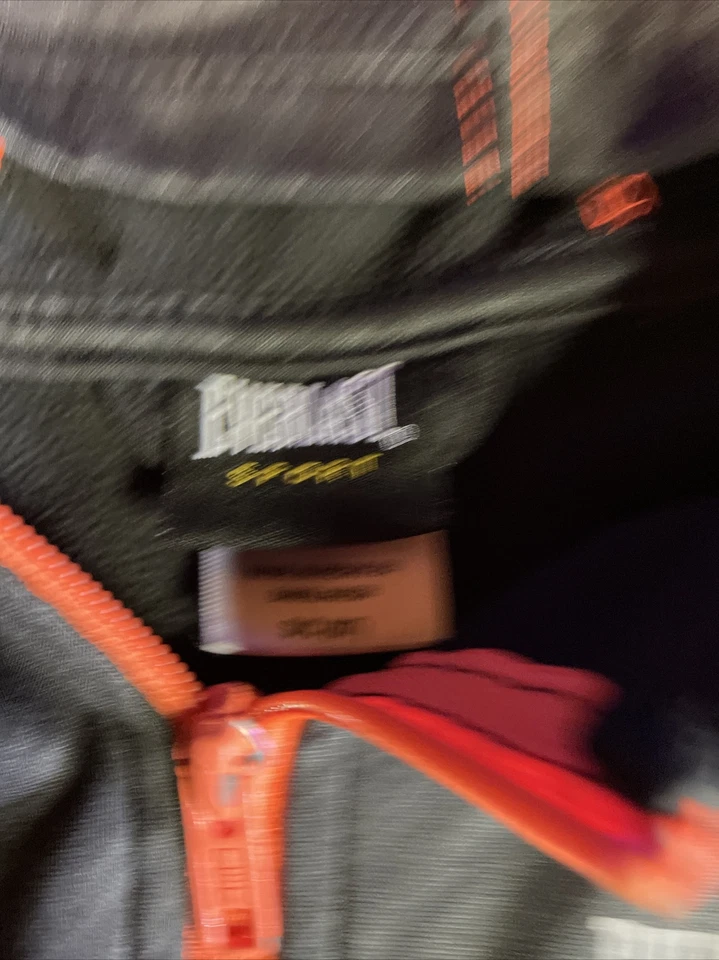 Everlast Sport Talla Pequeña 6/7 Juvenil Negro con Naranja Cremallera Nylon Sudadera con Capucha Foto 3 de 4