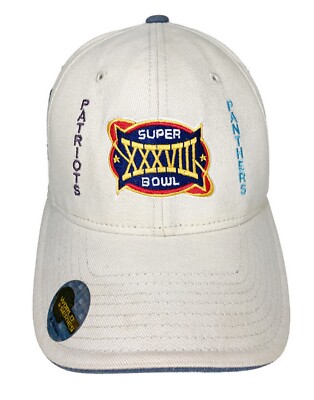 Patriots Panthers Super Bowl 2018 Football Cap TX Reebok Exclusive Stadium Hat 