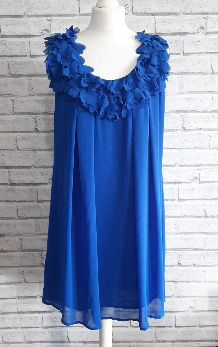 Ted Baker Royal Blue Polir Heart Trim Tunic Dress Size 3 UK 12