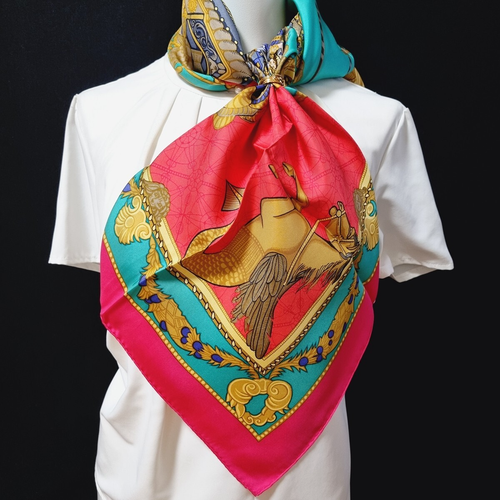 RARE VINTAGE HERMES Silk Scarf "Les Bissone de Venise" Carre 90 by Annie Faivre - Picture 14 of 15