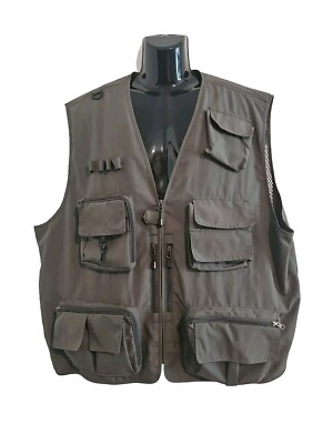 AKSADS OUTDOOR Utility Mesh Lined Vest Mens 3XL Green Zip AKSADS OUTDOOR Utility Mesh Lined Vest Mens 3XL Green Zip