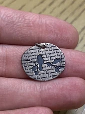 Save The Planet Sterling Silver 2-Sided Charm Pendant Handmade by Kevin N Anna