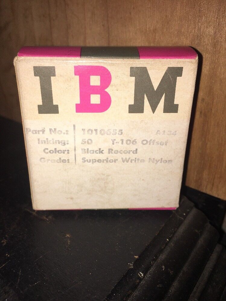 IBM 50 T-106 Offset Black Record Ribbon Sealed.