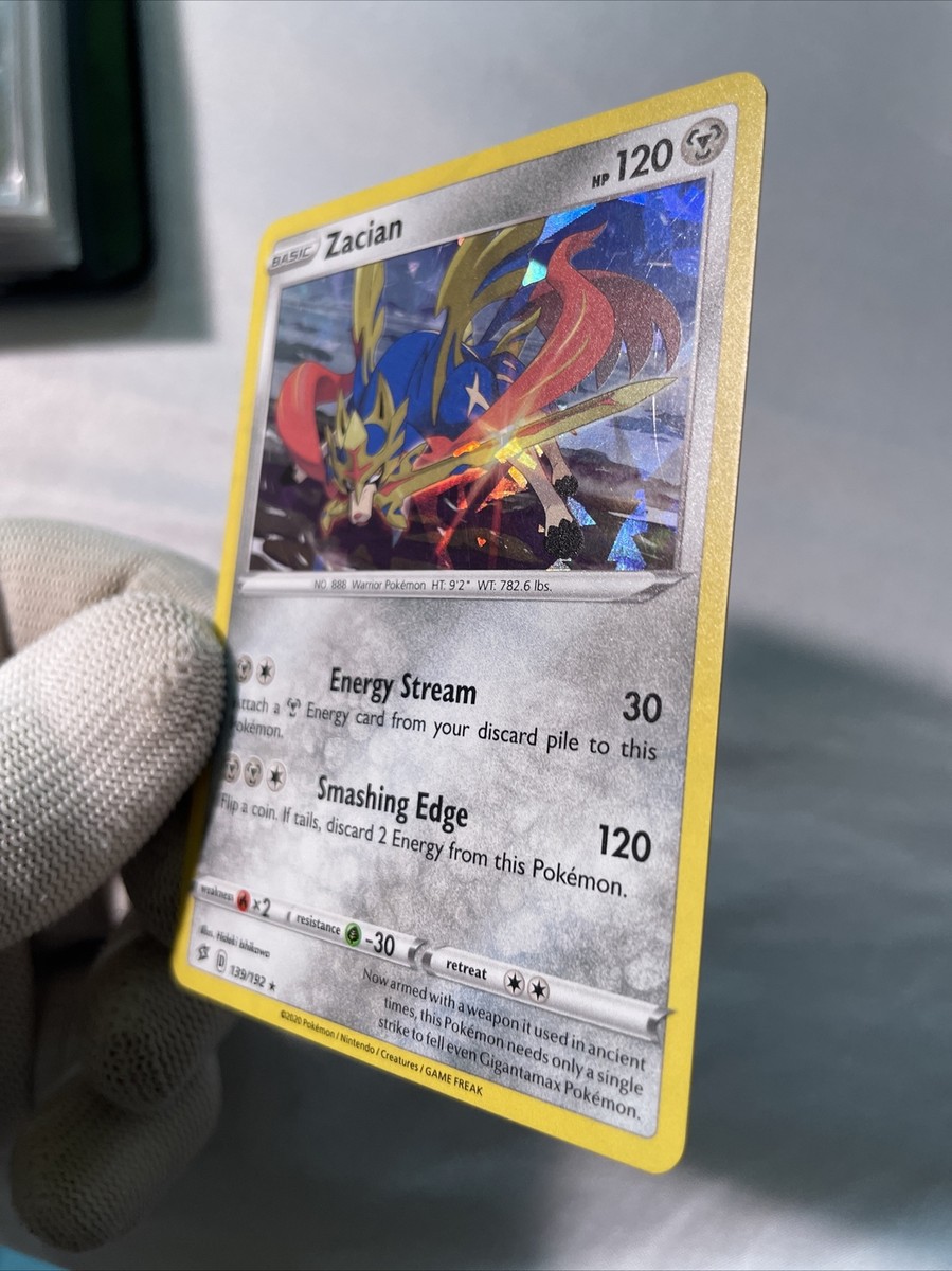 Zacian 139/192 Cracked Ice Rebel Clash Deck Exclusive Holo Zacian 139/192 Cracked Ice Rebel Clash Deck Exclusive Holo