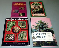 4 Books MARIJUANA BOTANY PSYCHEDELIC CANNABIS FARMING Scientific Techniques