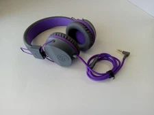 JLab Kids Wired JBuddies Studio Over-ear Headphones. Used Purple Tested Working