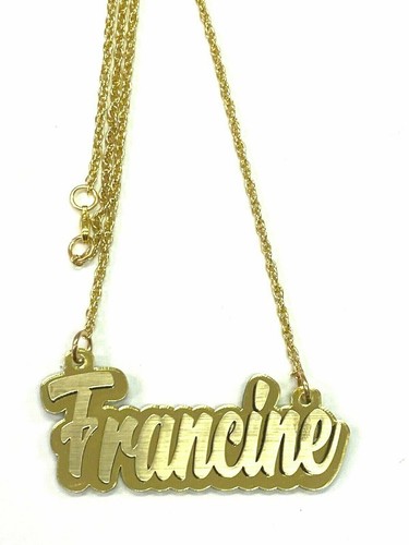 Pendientes de bambú placa de nombre personalizada 1,5, 2,5, 3,5" tamaño a elección, collar también - Imagen 9 de 12