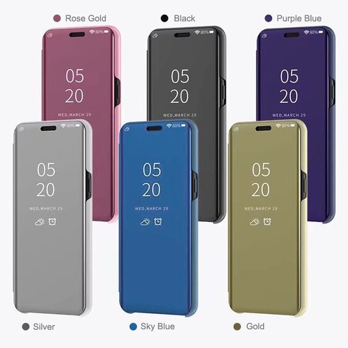 For Samsung A10S A50 A16 A36 A54 A55 5G Clear View Mirror Flip Stand Case Cover - Picture 2 of 15