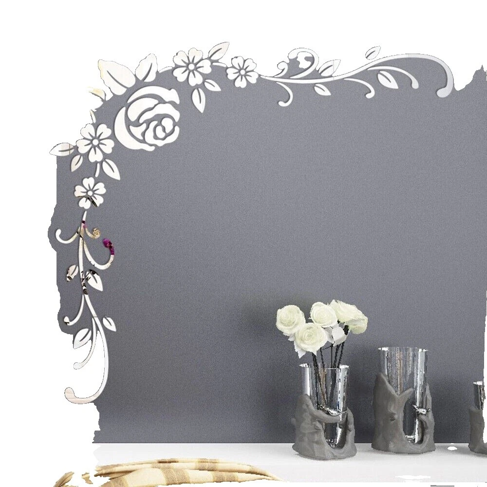 Decoración Floral y jardín con Espejo Calcomanías y vinilo arte