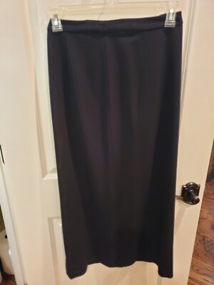 Betu Long Black Stretch Straight Skirt -- Size 6
