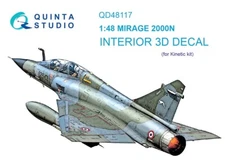 1/48 Quinta Studio Interior 3D Decal #48117 Mirage 2000N For Kinetic Kit