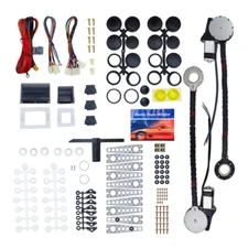 Universal Electric Power Window Lift Roll up Regulator Conversion Kit W/Switches