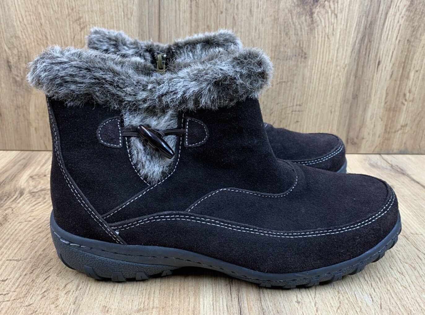 SAOLA Stivali donna Khombu Gracie taglia 9 foderati in pelliccia sintetica scamosciata tomaia suola flessibile Gorpcore