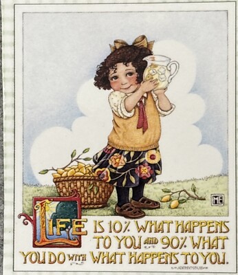 Mary Engelbreit Handmade Magnet-Life Is 10% What Happens 