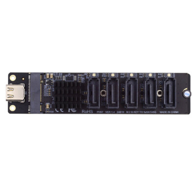 CY 10Gbps 5 Ports Type-C USB-C to B+M Key NGFF 6Gbps SATA Adapter Multiplier