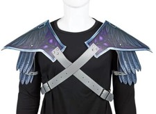 Medieval Warrior Costume Faux Leather Shoulder Pauldron Armor Raven