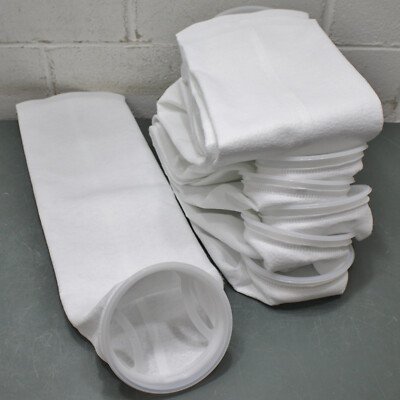 (10) Parker Felt Filter Bags G2PE50-Q, 7'' x 31-1/2'', Size 2, 50 Micron, 160 GPM