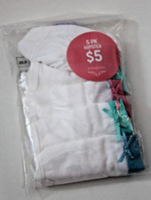 VTG Kmart Girls' White Polka Dot Bow Hipster 5-Pk Panties Underwear XS-XL