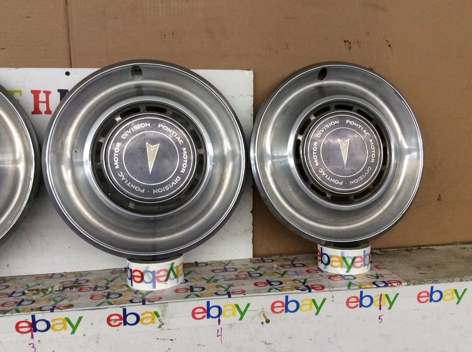 Комплект из 4 колпаков колес 75 76 1975 1976 Pontiac firebird Catalina Bonneville 15 дюймов - Изображение 3 из 4