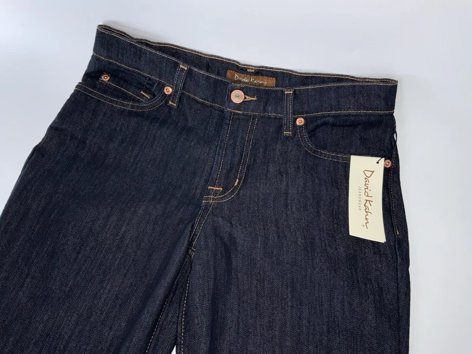 Jeans David Kahn Mujer Talla 2 Azul Algodón Lavado Oscuro Poli Hecho en EE. UU. NUEVO CON ETIQUETAS YGI N5-56 Foto 3 de 4
