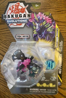 NEW: BAKUGAN EVOLUTIONS Platinum Power Up NEO PEGATRIX Nano Blade + Nano Siphon