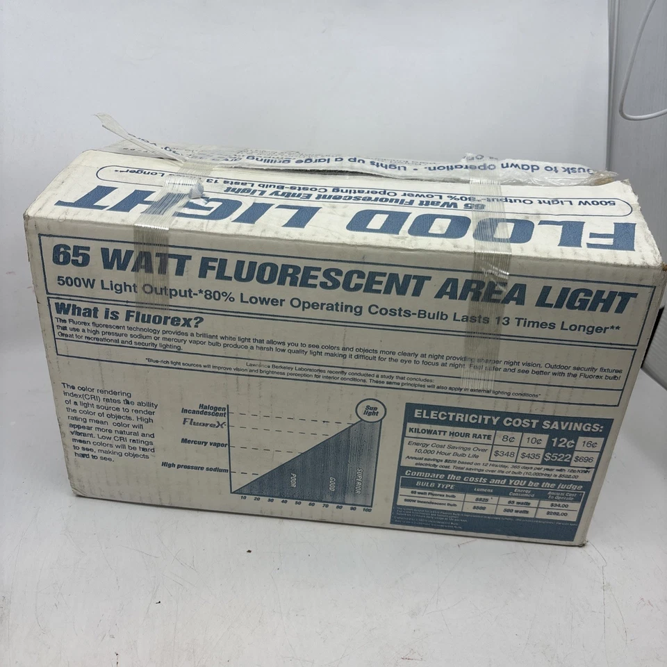 Luz de inundación fluorescente Lights Of America accesorio de seguridad 9265 caja abierta Foto 4 de 4