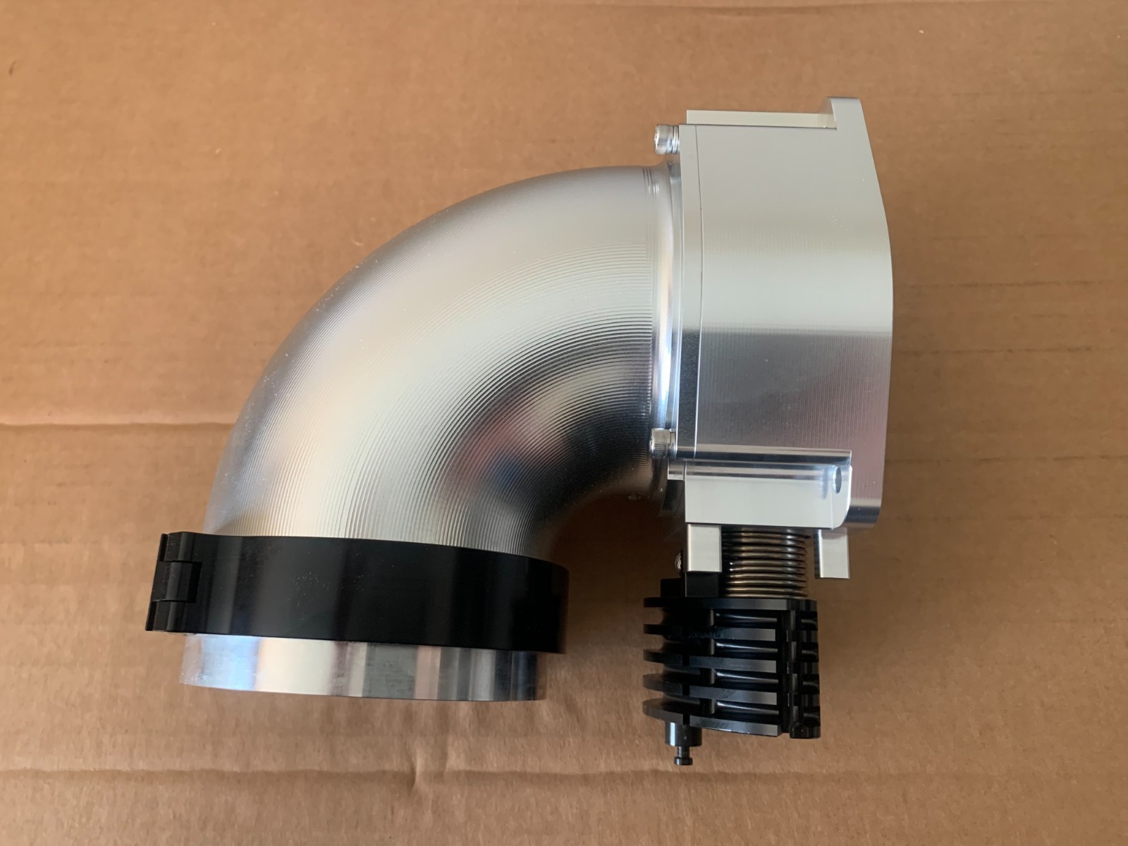 4 Bolt 102MM Billet Throttle Body W 90 degree Elbow  LS1 LS2 LS3 LS7 5.3 6.0 6.2