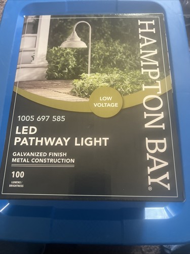 NIB Hampton Bay LED Low-Voltage Galvanized Farmhouse Pathway Light 1005 697 585